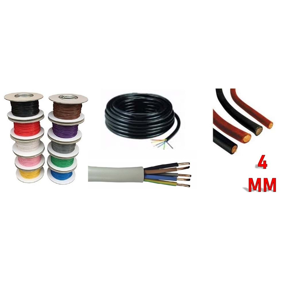 [ AKSAN ] KALAYLI TESİSAT KABLOSU 4MM