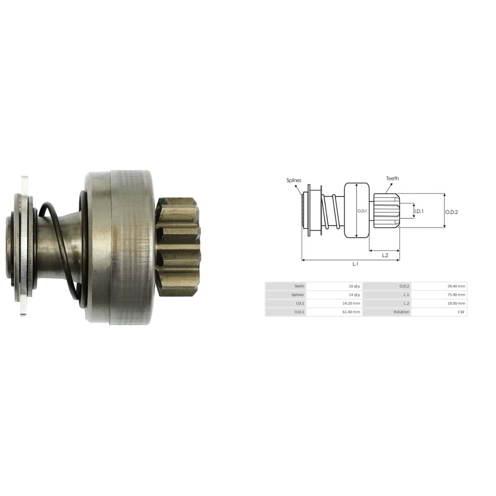 WINWIN ISKRA TİP MARŞ DİŞLİSİ 10 DİŞ JCB/ERKUNT/MF