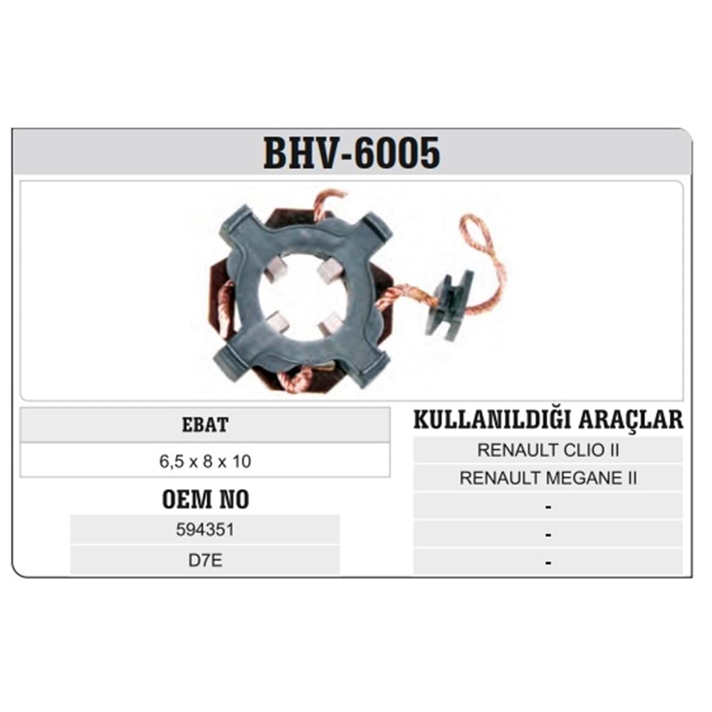 WINWIN VALEO TİP MARŞ KÖMÜR YUVA RENAULT CLIO II MEGANE II