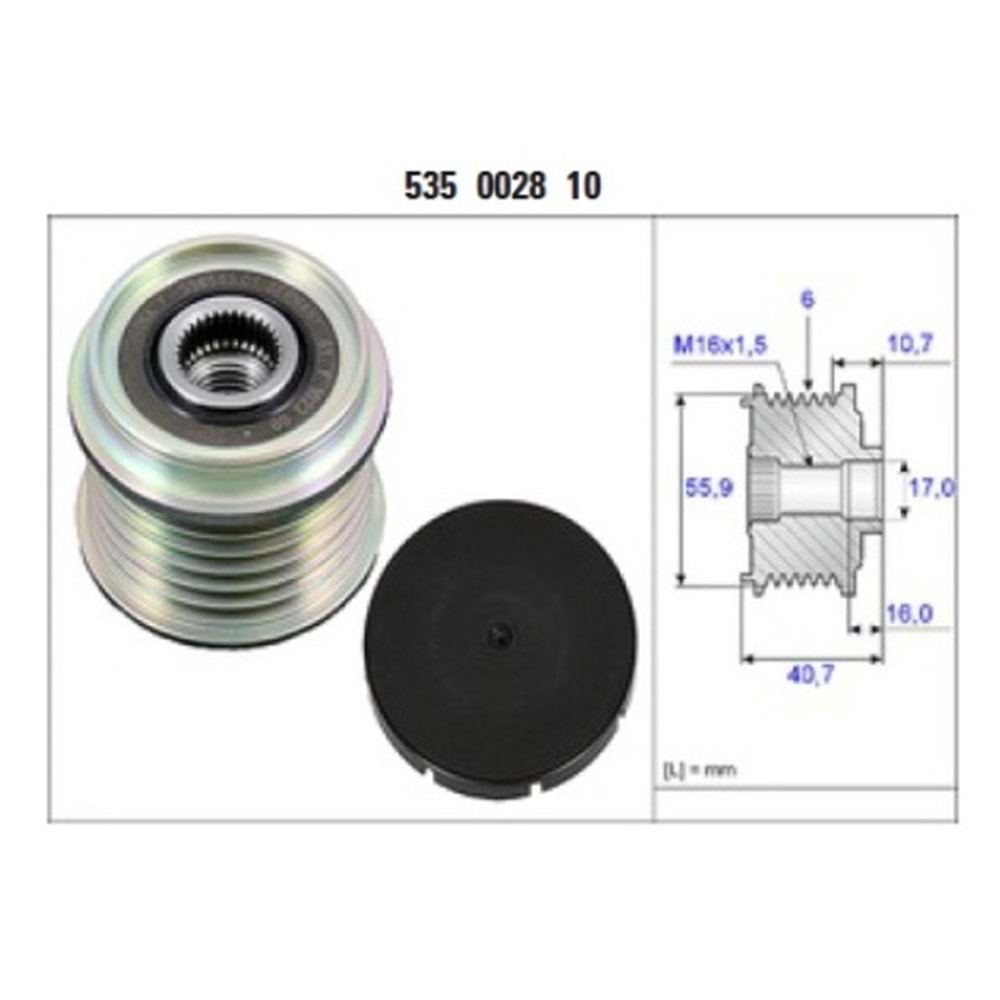 RULMANLI KASNAK 6PK CLIO&KANGOO&MITSUBISHI CARISMA