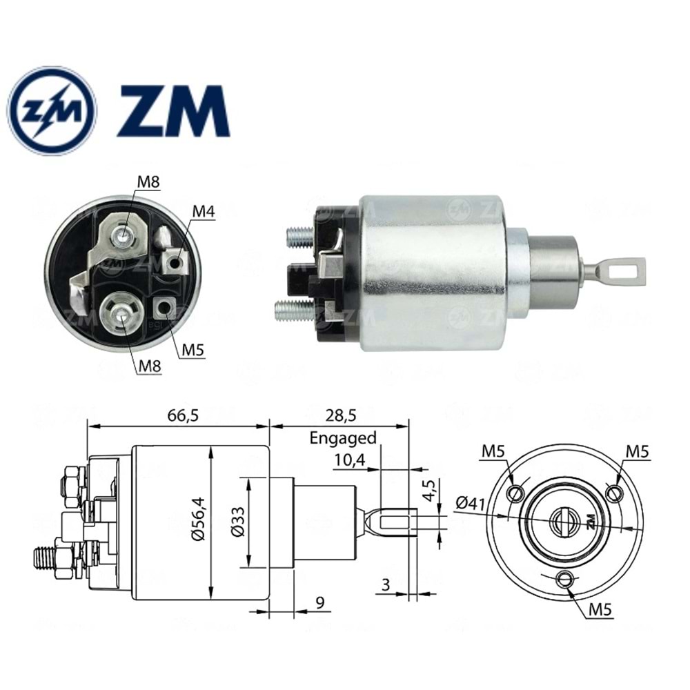 ZM BOSCH TİP MARŞ OTOMATİĞİ (OTOMATİK) 12V AUDI/VW/OPEL/FORD
