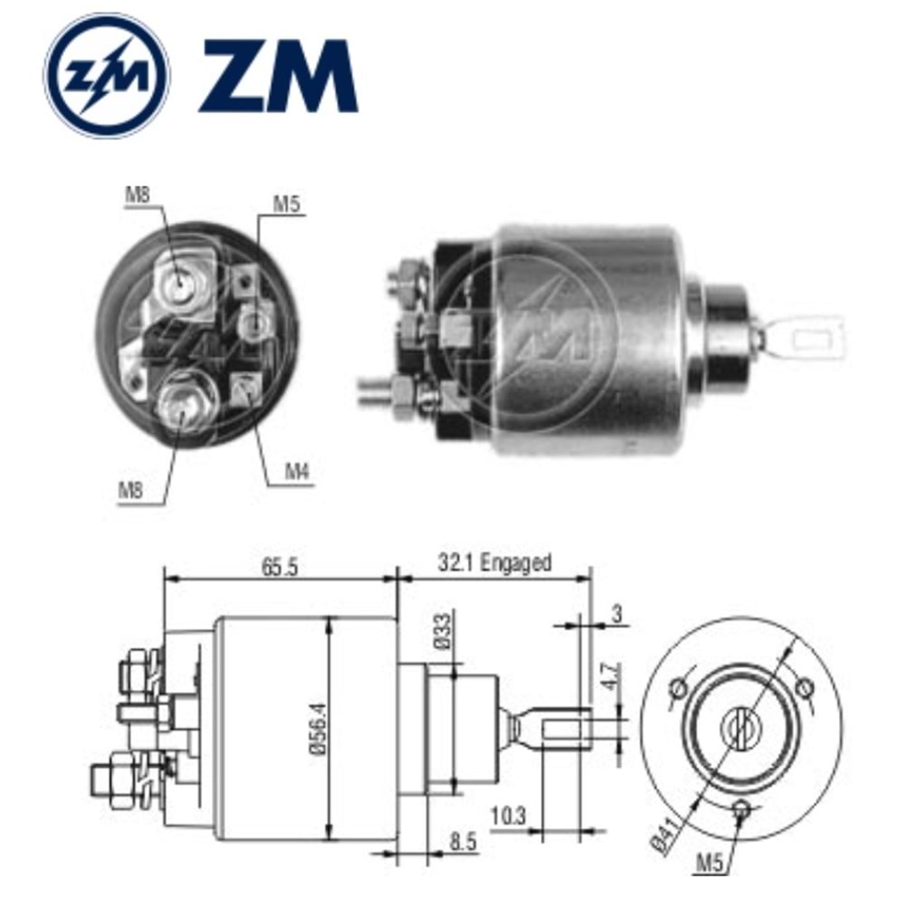ZM BOSCH TİP MARŞ OTOMATİĞİ (OTOMATİK) 12V AUDI/VW/OPEL/FORD