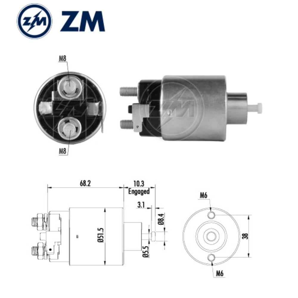 ZM MITSUBISHI TİP MARŞ OTOMATİĞİ (OTOMATİK) 12V L300 YM/MAZDA