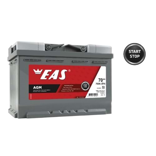 EAS AKÜ AGM L6 105AH 940A EN START-STOP AGM (352X175X190) 105 AMPER