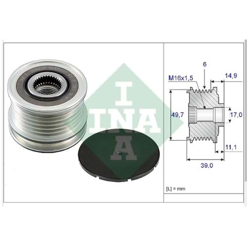 INA RULMANLI KASNAK 6PK MERCEDES C SERI VITO&SPRINTER F233197