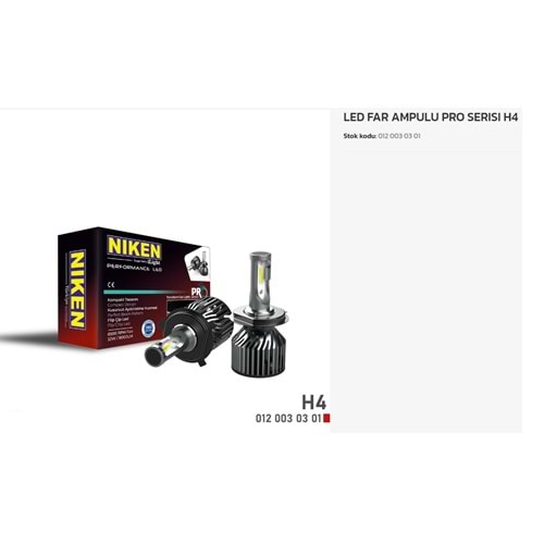 NIKEN LED FAR AMPULÜ XENON/ZENON PRO SERİSİ H4