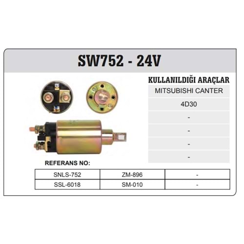 WINWIN MITSUBISHI TİP MARŞ OTOMATİĞİ (OTOMATİK) 24V MITSUBISHI CANTER
