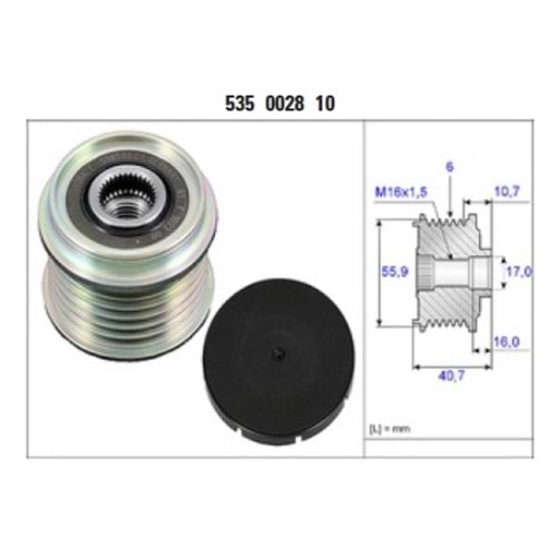 RULMANLI KASNAK 6PK CLIO&KANGOO&MITSUBISHI CARISMA