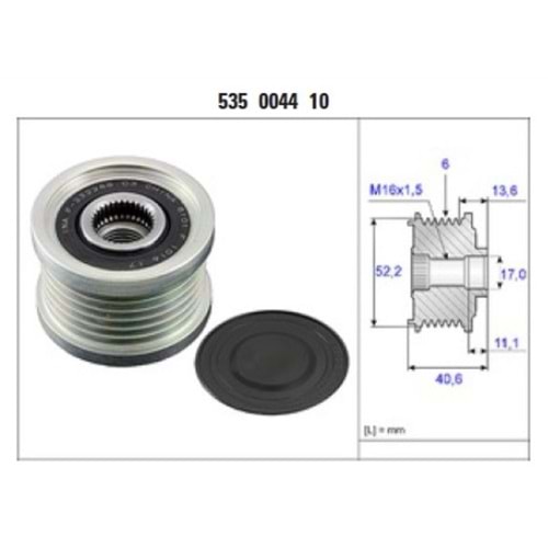 RULMANLI KASNAK 6PK NISSAN NAVARA 05&PRIMERA X-TRAIL