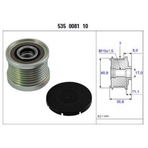 WINWIN RULMANLI KASNAK 7PK LAGUNA 04-MEGANE 05-(F238512)