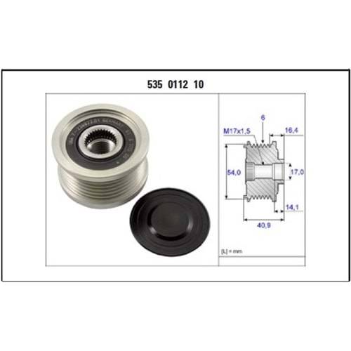 WINWIN RULMANLI KASNAK 6PK FIAT DOBLO LINEA MULTIJET PUNTO DUCATO F238822