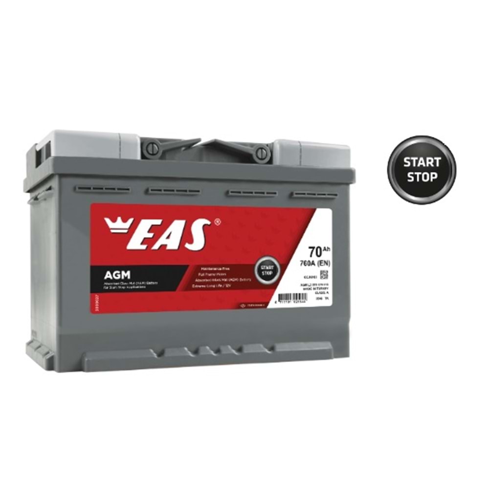 EAS AKÜ AGM L5 95AH 870A EN START-STOP AGM (352X175X190) 95 AMPER