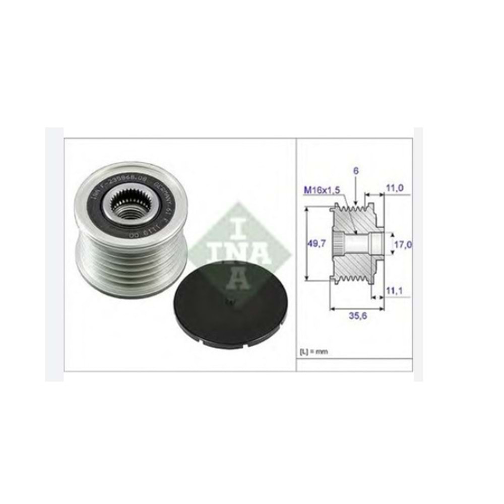 RULMANLI KASNAK 6PK MERCEDES C SERI W211 03- (F.235968.1-8-9)