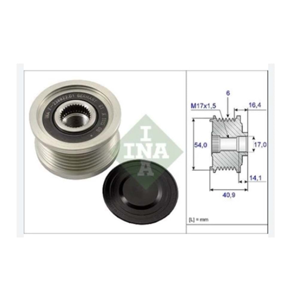 INA RULMANLI KASNAK 6PK FIAT DOBLO LINEA MULTIJET PUNTO DUCATO F238822