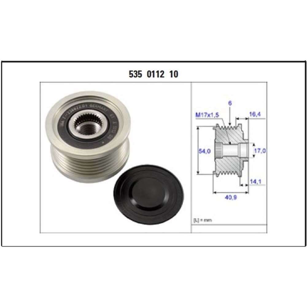 WINWIN RULMANLI KASNAK 6PK FIAT DOBLO LINEA MULTIJET PUNTO DUCATO F238822